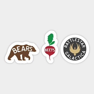 Bears Beet Battle Star Galactica Sticker